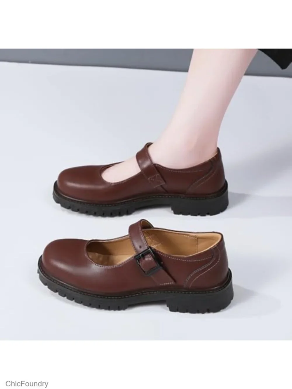 Mary Jane Shoes Women Comfortable Non-Slip Memory Foam Flats Dressy Casual Work